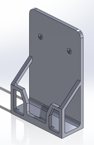 mauer montieren handy mobiltelefon laden stand gadget 3d gedruckt 3d print model - Mito3D