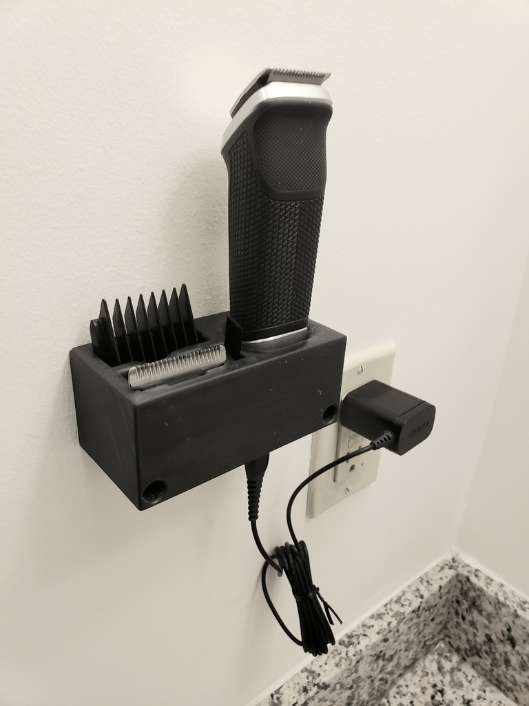 parete montare philips norelco 5750 barba trimmer elettrico rasoio capelli titolare supporto radersi In piedi bagno casa Casa 3D print model - Mito3D