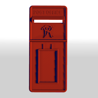 wall mount post box vr crest postbox royal mail street letter dolls doll house 3d print model - Mito3D