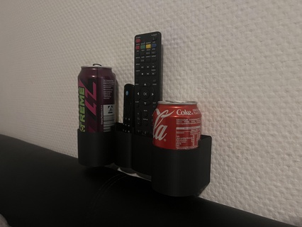 wall mount remotes drinks remote control drink holder bracket 3d print model - Mito3D