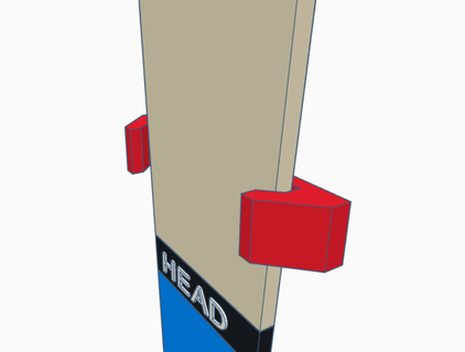 wall mount ski rack atomic salomon head faction nordica support expose save hang shelf hanger 3d print model - Mito3D