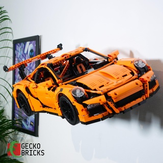 wall mount technic porsche 911 gt3 rs 42056 formula race car 3d print model - Mito3D