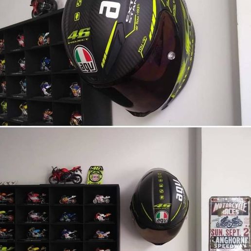 wall mounted helmet holde