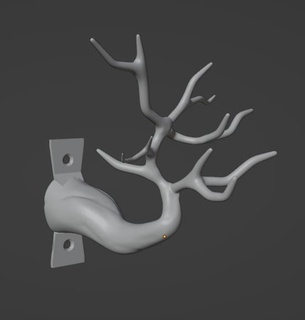 wall mounted key ring tree keyholder 3d print model - Mito3D
