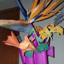 montado en la pared de planta florero casa contenedor interior decoraciones art los floreros plantas 3d print model - Mito3D