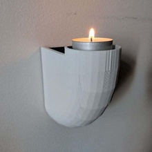 wall mounted tealight holder openscad decor 3d print model - Mito3D