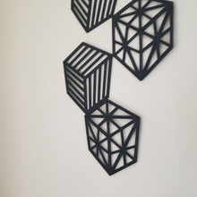 parete ornamento cubi 3d print model - Mito3D