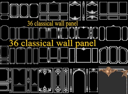 Mauer Panel 36 klassisch Dekoration 3d print model - Mito3D