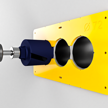 pared plato agujero modelo herramienta perforar toma corriente caja rosetón enchufe herramientas 3d print model - Mito3D