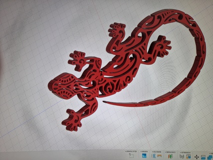parede salamandra arte 3d print model - Mito3D