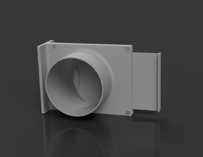 duvar talaş vakum kapak 100 mm pu hortum 3d print model - Mito3D
