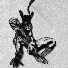 duvar heykel Örümcek Adam 2d kahramanlar Sanat dekor dekoratif etiket oyun adam örümcek 3d print model - Mito3D