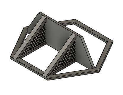 Mauer Regal Bienenwabe Plattform Polygon 3d print model - Mito3D