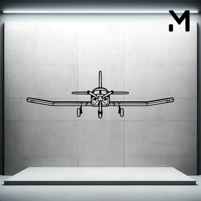 wall silhouette 750 xl art 2d 3d aerospace airplane decor decoration decorative design home model resizable 3d print model - Mito3D