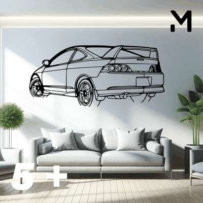 mur silhouette acura ensemble art 2d 3d automobile voiture décor décoration décoratif conception accueil maison modèle redimensionnable 3d print model - Mito3D