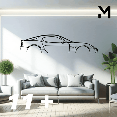 pared silueta esparto romeo conjunto arte 2d 3d automotor coche vehiculo decoración decorativo diseño hogar casa modelo redimensionable 3d print model - Mito3D