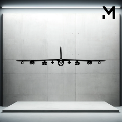 duvar siluet b 52h stratofortress sanat 2d 3d havacılık uçak dekor dekorasyon dekoratif tasarım ev model yeniden boyutlandırılabilir 3d print model - Mito3D