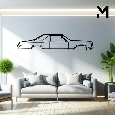 wall silhouette buick - riviera art 2d 3d automotive car decor decoration decorative design home model resizable 3d print model - Mito3D