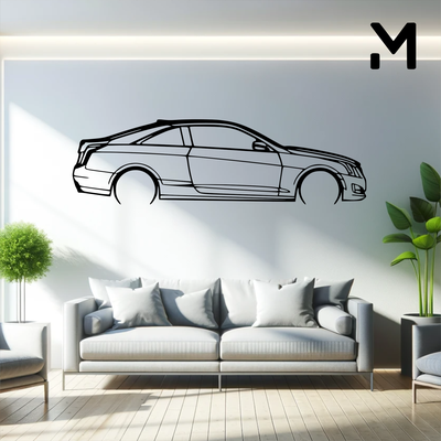 wall silhouette cadillac - ats coupe 2015 art 2d 3d automotive car decor decoration decorative design home model resizable 3d print model - Mito3D