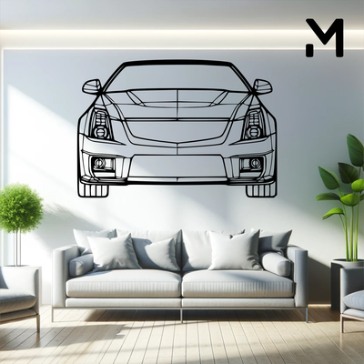 pared silueta cadillac cts v 2011 arte 2d 3d automotor coche vehiculo decoración decorativo diseño hogar casa modelo redimensionable 3d print model - Mito3D