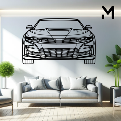 mur silhouette chevrolet camaro 2020 art 2d 3d automobile voiture décor décoration décoratif conception accueil maison modèle redimensionnable 3d print model - Mito3D