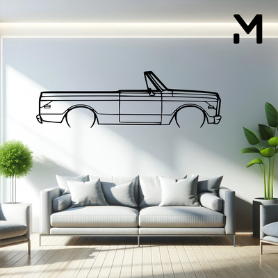 duvar siluet chrysler c10 ceket 1972 sanat 2d 3d otomotiv araba dekor dekorasyon dekoratif tasarım ev model yeniden boyutlandırılabilir 3d print model - Mito3D