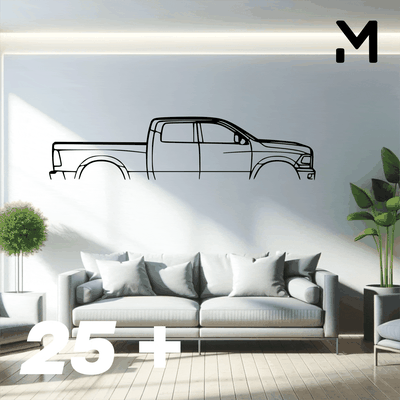 wall silhouette dodge set art 2d 3d automotive car decor decoration decorative design home model resizable 3d print model - Mito3D