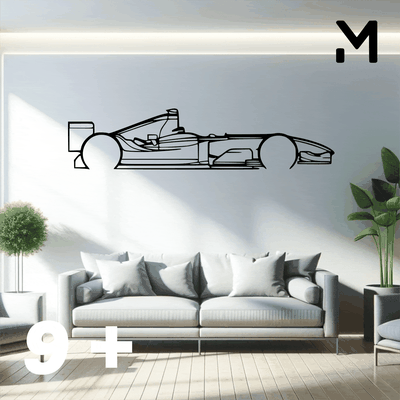 mur silhouette f1 ensemble art 2d 3d automobile voiture décor décoration décoratif conception accueil maison modèle redimensionnable 3d print model - Mito3D