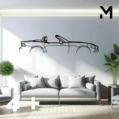 wall silhouette fiat set art 2d 3d automotive car decor decoration decorative design home model resizable 3d print model - Mito3D