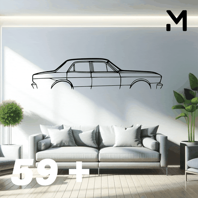 parete silhouette guado impostato arte 2d 3d settore automobilistico macchina arredamento decorazione decorativo design casa modello ridimensionabile 3d print model - Mito3D