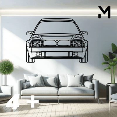 parete silhouette lancia impostato arte 2d 3d settore automobilistico macchina arredamento decorazione decorativo design casa modello ridimensionabile 3d print model - Mito3D