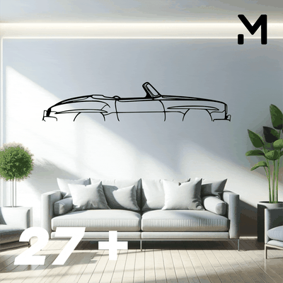 parede silhueta mercedes conjunto arte 2d 3d automotivo carro decoração decorativo projeto casa modelo redimensionável 3d print model - Mito3D