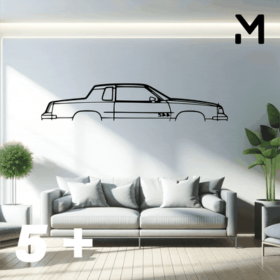 parede silhueta oldsmobile conjunto arte 2d 3d automotivo carro decoração decorativo projeto casa modelo redimensionável 3d print model - Mito3D