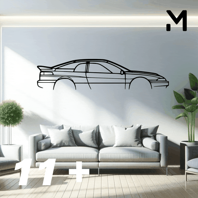 duvar siluet subaru ayarlamak sanat 2d 3d otomotiv araba dekor dekorasyon dekoratif tasarım ev model yeniden boyutlandırılabilir 3d print model - Mito3D