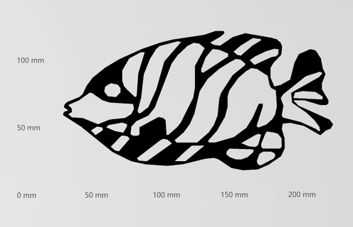 wall tattoo fish 3d print model - Mito3D