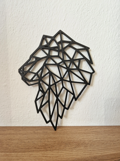 arte parede leão Projeto 3d print model - Mito3D