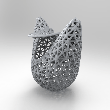 billetera embrague bolso bolsillo voronoi paramétrico Moda portafolio escultura Arte deco esculpir diseño textura patrón arquitectura 3d print model - Mito3D