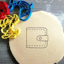 wallet cookie cutter money fun baking dough shape kitchen bake cookies speculoos 3d print model - Mito3D