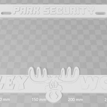 walley mundo - parque de seguridad la placa licencia marco national lampoon vacaciones art señales logotipos 3d print model - Mito3D