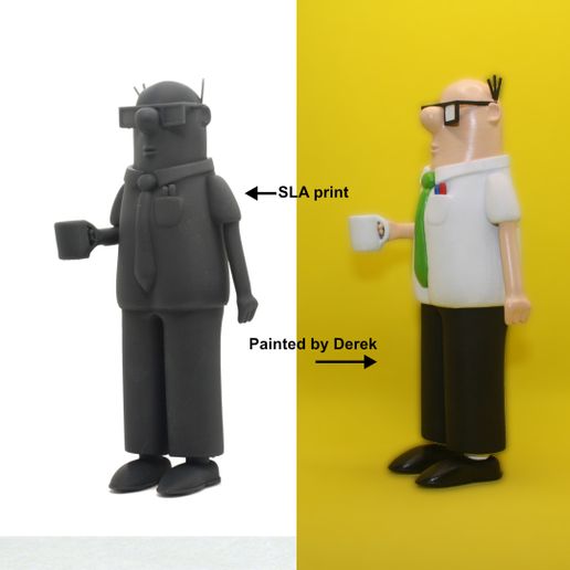 wally parça dilbert karikatür 3D print model - Mito3D