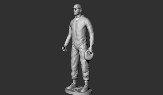 Walter blanco figura rompiendo malo Bryan Cranston escultura coleccionable 3d print model - Mito3D