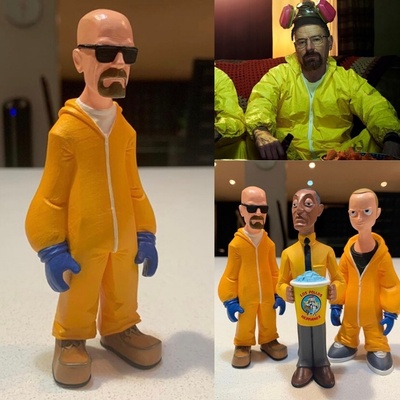 walter white breaking bad gustavo fring jesse pinkman chemistry drugs crystal meth chemical figure marvel los pollos amazing nice 3d 3dprint cheap awesome easy 3d print model - Mito3D