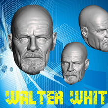 walter white head art figures 3d print model - Mito3D