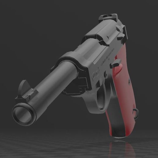 walther p38 various gun pistol firearm sidearm german 3D print model - Mito3D