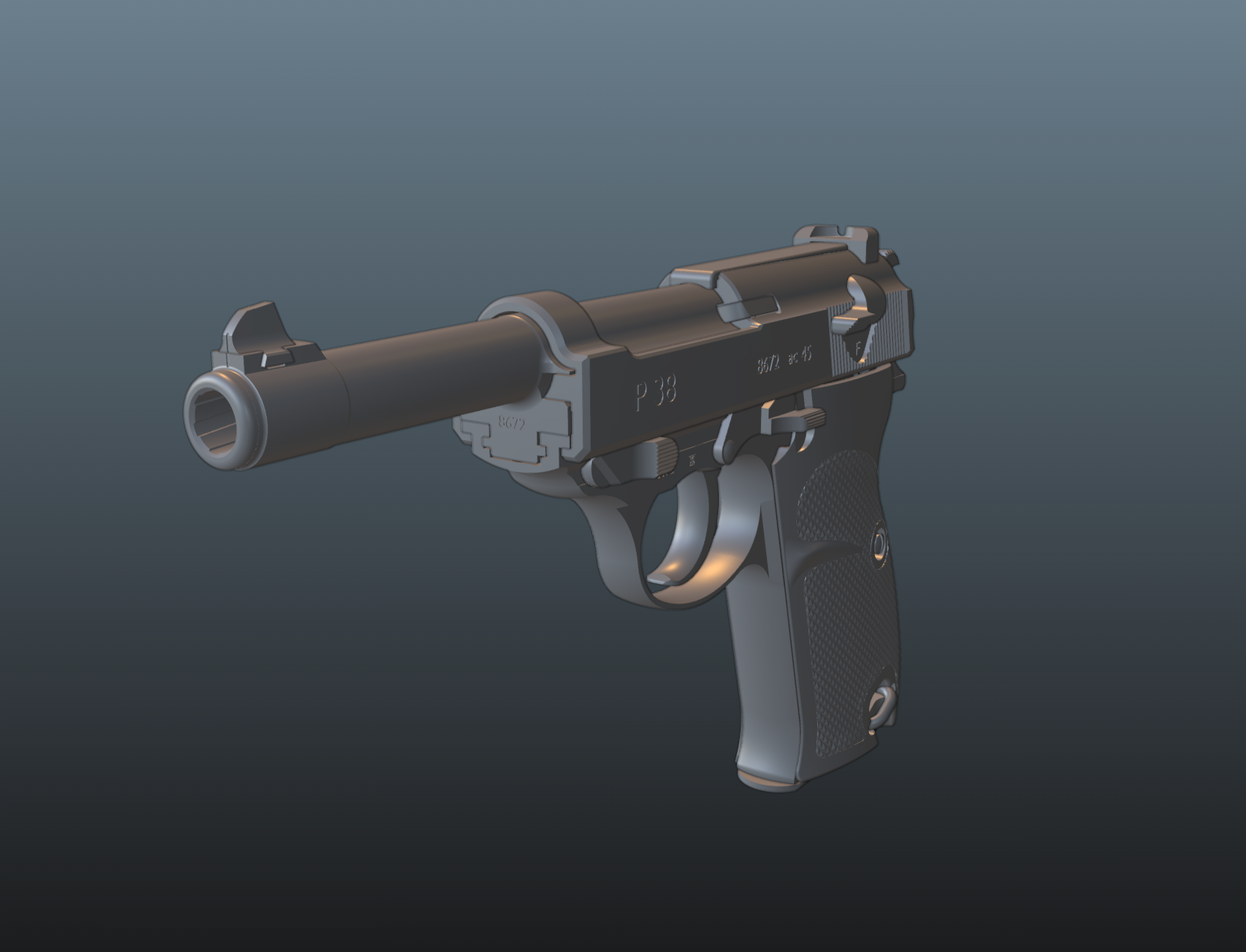 Walther p38 3D print model - Mito3D