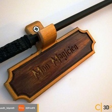 bacchetta In piedi personalizzabile alto qualità gioco Harry vasaio mago baguette supporto 3d print model - Mito3D