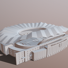 wanda metropolitano piede palla Atletico Madrid architettura stadio calcio 3d print model - Mito3D