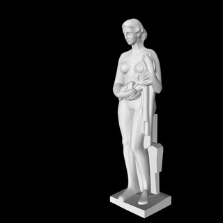 wandfigur hansa-filmtheater rostock figure part statue statuette 3d scans scanning replicas 3d print model - Mito3D