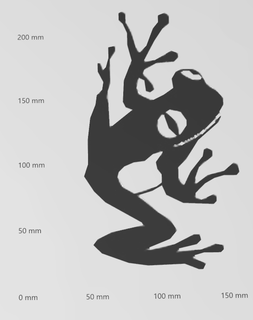 wandtattoo frosch 2 Kunst Silhouette DEKO Maler Logos wohnung scherenschnitt 3d print model - Mito3D