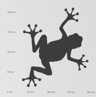 sticker mural frosch art silhouette deko kunst peintre und logos wohnung papier découpé 3d print model - Mito3D